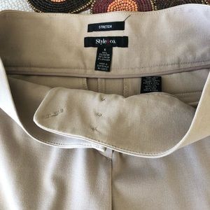 Beige Style&Co Stretch Wide Leg Slacks Sz 6